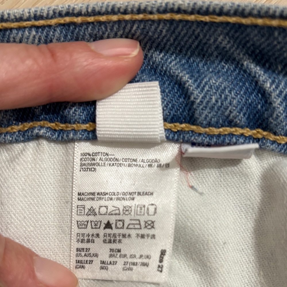 NWT American Apparel Women's Denim High-Waist Cuff Blue Jean Shorts new with Tag - Picture 7 of 8